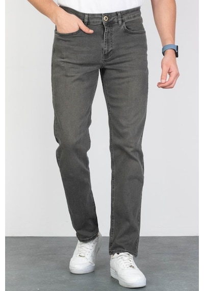 HLT Jeans Erkek Açık Haki Regular Fit Rahat Kesim Esnek Likralı Denim Jeans Kot Pantolon 001