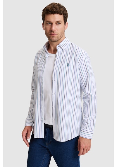 U.S. Polo Assn. Erkek Petrol Uzun Kollu Gömlek 50324651 Vr102