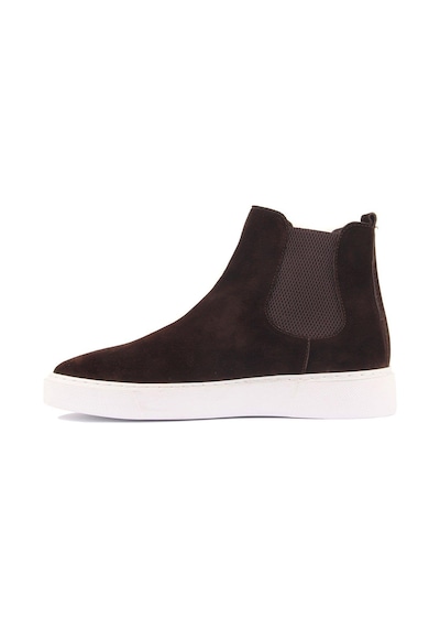 Shoetyle - Kahverengi Hakiki Deri Süet Erkek Chelsea Bot 250-041 -1168 Kahverengi