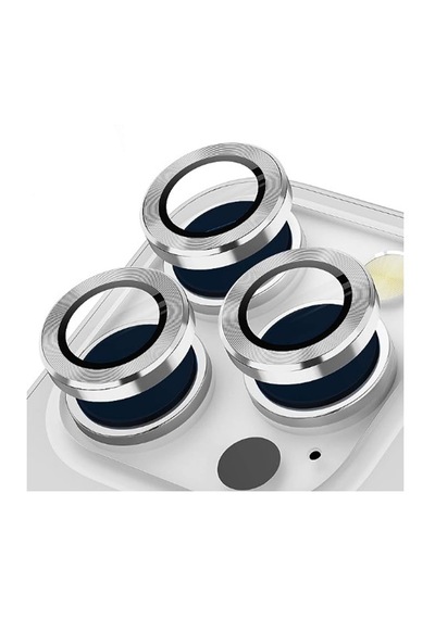 Nettech Apple Uyumlu iPhone 13 Pro Alüminyum Seri Kamera Cam Koruyucu - Gri
