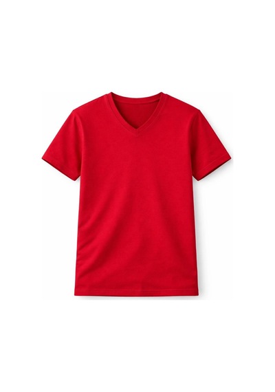 Wear Vexel Genç Erkek Çocuk V Yaka Tişört Model - Bordo Çok Renkli