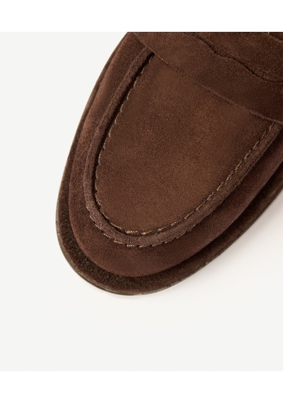 Yargıcı Kürklü Süet Loafer 26kkay4045x 003 Kahverengi
