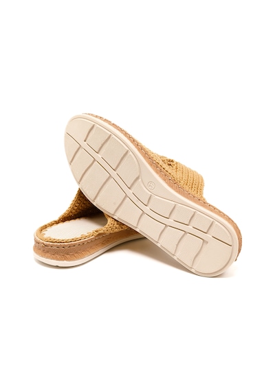 Terlik Kadın Bbs Jmy John May Knitwear Slippers Camel Kahverengi