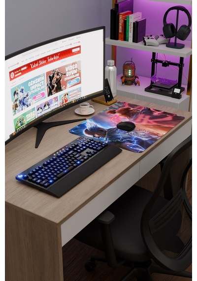 Tekken Kaymaz Dikişli Kauçuk Oyuncu Mousepad V4 - 48x40 Xl Gaming Mouse Pad Fare Altlığı