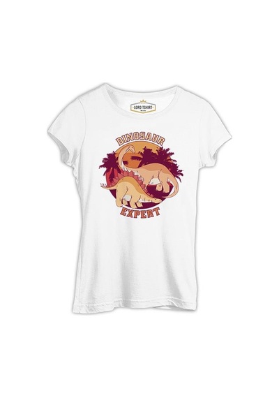 Dinosaur Expert Beyaz Kadın Tshirt 001