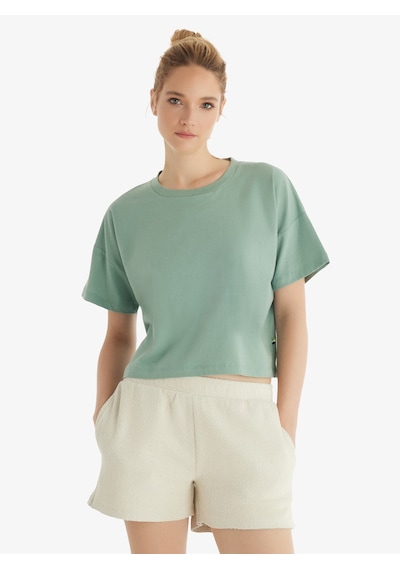 Blackspade Kadın T-shirt 60552 - Yeşil Yeşil
