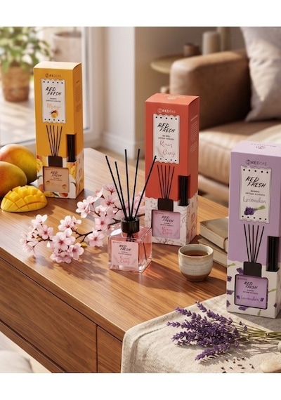 Redtaş Red Fresh Bambu Çubuklu Oda Kokusu Seti 3'lü Paket
