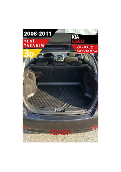 Kıa Ceed 2008 2011 Uyumlu 3d Bagaj Havuzu Su Geçirmez, Kaymaz, Yüksek Kenarlı