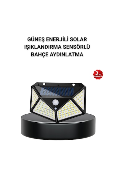 Muratech Solar Bahçe Lambası 100 Led Hareket Sensörlü Güneş Enerjili Aydınlatma