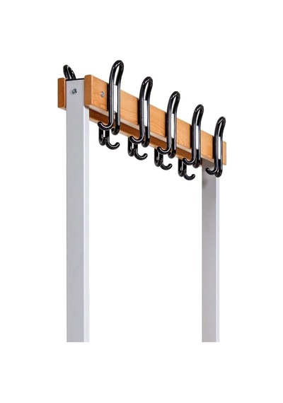 Ayakkabılıklı 4 Ayaklı Çift Taraflı Bank, Kanca Şeritli Bank, 14 Kanca, 150x85x170 Cm, Spor Bankı