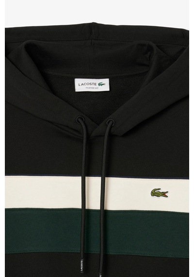 Lacoste Men's Classic Fit Colour-block Fleece Hoodie Organik Pamuk Renk Bloklu Kapüşonlu Yaka Sweatshirt Siyah Lacoste Men's Classic Fit Colour-block Fleece Hoodie Organik Pamuk Renk Bloklu Kapüşonlu Yaka Sweatshirt Siyah