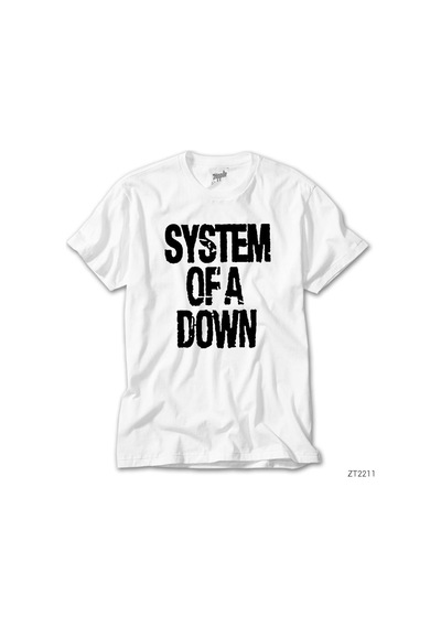 System Of A Down Beyaz Tişört Beyaz