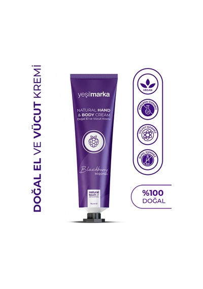 Yeşilmarka Böğürtlen Özlü Doğal El ve Vücut Kremi 75 ML