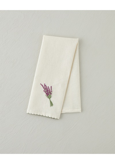 English Home Lavispera Pamuk Polyester Nakışlı Kurulama Bezi 30x50 Cm Mor