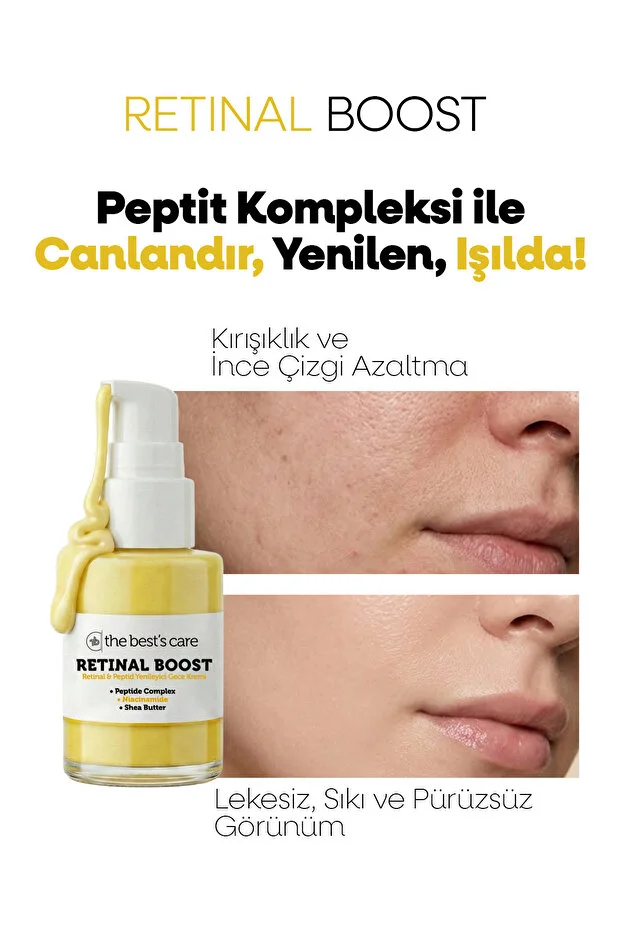The Best's Care Retinal Peptid Cilt Yenileyici Yaşlanma Karşıtı Gece Bakım Kremi 30 ML