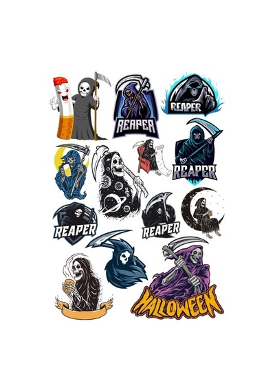 Cellat Ve Hallowen Sticker Set 13 Parça Telefon, Tablet, Defter, Laptop Sticker