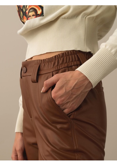 Xint Camel Pamuk Dokulu Regular Fit Pantolon 201200