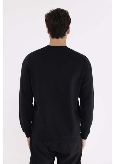 Rowinger Modal Karışımlı Yumuşak Dokulu Rahat Kalıp Esnek Kullanım Sunan Sweatshirt Black