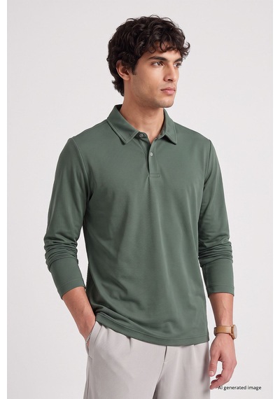 Tommy Life Açık Yeşil Rahat Form Basic Erkek Polo Yaka T-shirt - 88512 Camel