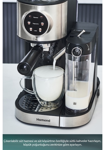 Homend Coffeebreak 5015H Süt Köpürtücülü Otomatik Espresso Makinesi