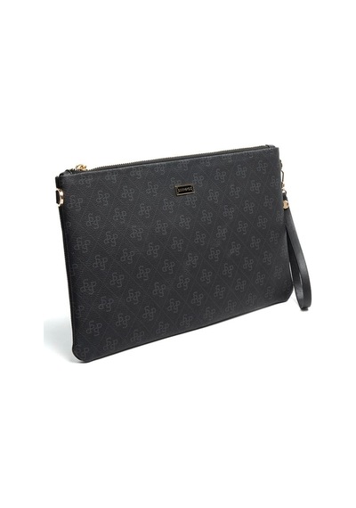 Silver Polo Sp1034 Kadın Portföy & Clutch Monogram Siyah-siyah