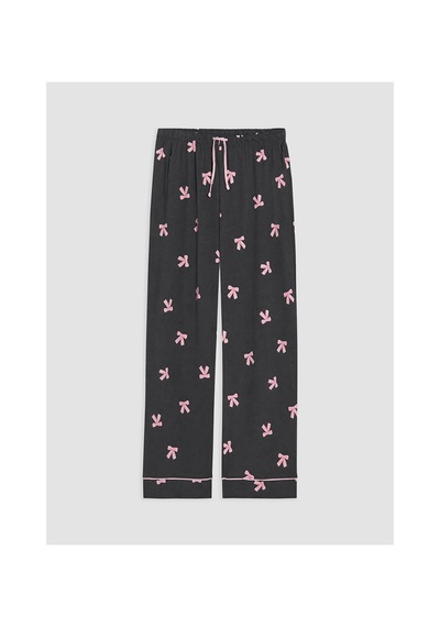 Lcw Dream Gri Gömlek Yaka Desenli Hamile Pijama Takımı