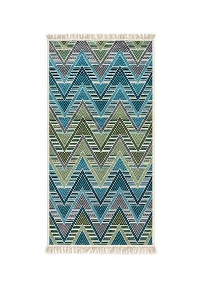 Bigghome Çift Taraflı Kilim 80 150 Cm Sa26op Yeşil