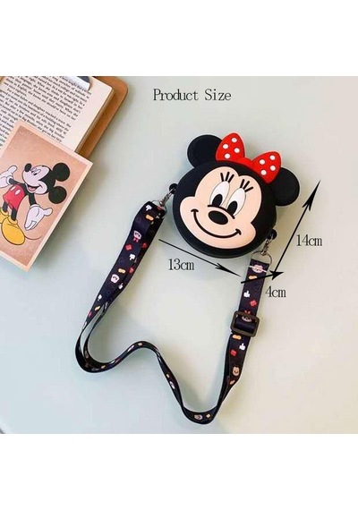 Mickey Mause Minnie Bozuk Para Cüzdanı Çanta Çocuk Cüzdan Küçük Para Kutusu Omuzdan Askılı Çanta