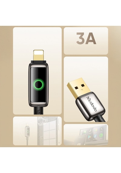 Mcdodo Ca-6590 Usb Apple iPhone Uyumlu Halo Otomatik Kapanma Şarj Kablosu