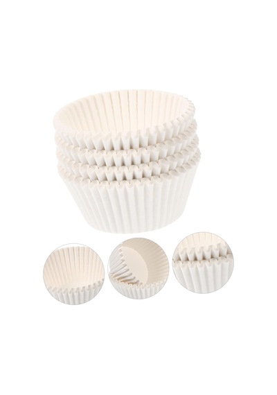 Beyaz Muffin Cupcake Mini Kek Kalıbı Kapsülü 100 Adet