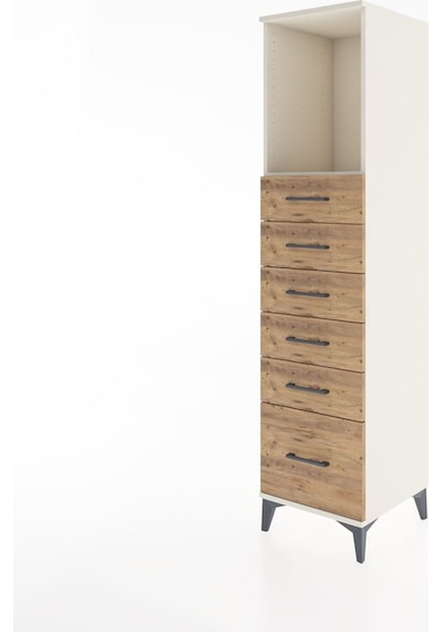 Hyperion Dolap Tek Raflı 6 Çekmeceli 44x44x182 Aytaşı-çam Aytaşı