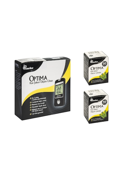 Optima Şeker Ölçüm Cihazı + Strip 100 Adet