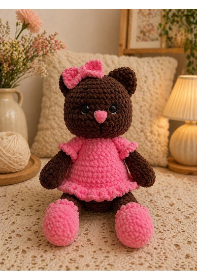 Amigurami Kız Ayıcık 046 - Pembe