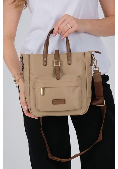Silver Polo Sp1218 Kadın El Çantası Saten Vizon-camel