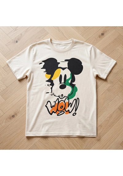 Mickey Mouse Ütü İle Uygulanabilen Dtf Tekstil Baskı