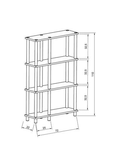 Mirada 4 Katlı Modern Kitaplık Dekoratif Çok Amaçlı Kitaplık Ve Organizer Çok Raflı Düzenleyici - Meşe Meşe Mirada 4 Katlı Modern Kitaplık Dekoratif Çok Amaçlı Kitaplık Ve Organizer Çok Raflı Düzenleyici - Meşe Meşe