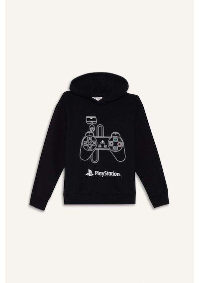 Defacto Erkek Çocuk Playstation Kapüşonlu Sweatshirt F9906a825cwbk81 Siyah-bk81