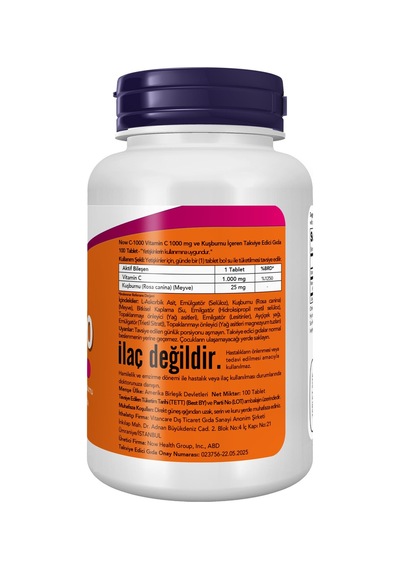 Now C-1000 With Rose Hips Vitamin C 1000mg 100 Tablet