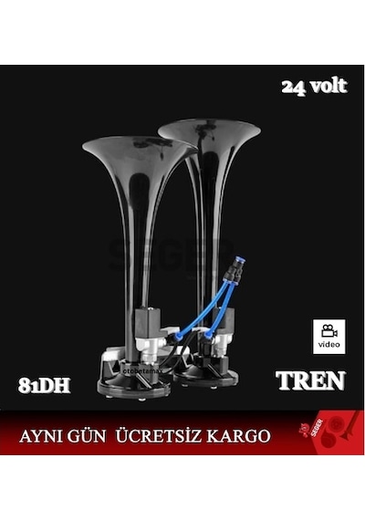 Seger 24V Tren, Tır, Ağır Kara Taşıtları Kornası 81Dh (Turbo)