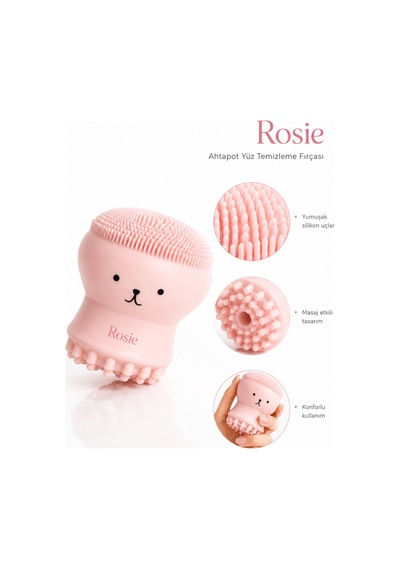 Rosie Ahtapot Yüz Temizleme Fırçası - Açık Pembe