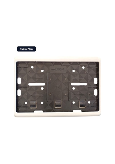 Trobus Motosiklet Plaka Altlığı Çerçeveli Plakalık 17x26 Cm Beyaz
