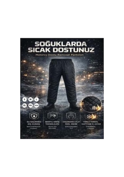 Raincoat Alt Siyah Yağmurluk