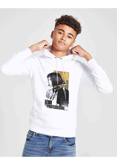 Tshirthane Leon & Mathilda The Professional Baskılı Unisex Çocuk Sweatshirt (528905449) Beyaz