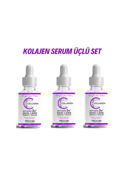 Yaşlanma Ve Kırışıklık Karşıtı Kolajen Serum 20 Ml 3 Adet