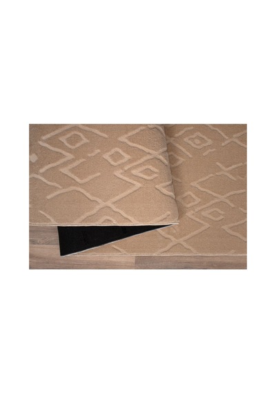 Plato Halı Opqo İskandinav Premium Yıkanabilir Polyester Kaymaz Taban Bej Halı