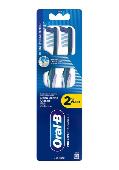 Oral-b Pro-expert Advenced Derinlemesine Temizlik Diş Fırçası Orta 2'li - 5 Adet Tarı
