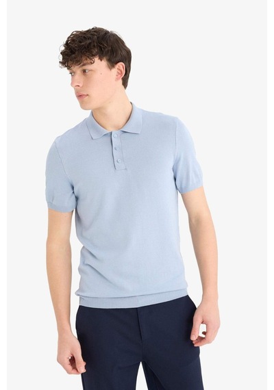 DeFacto Standart Fit Polo Yaka Kısa Kollu Triko Tişört E3241AX25SPBE571 DeFacto Standart Fit Polo Yaka Kısa Kollu Triko Tişört E3241AX25SPBE571