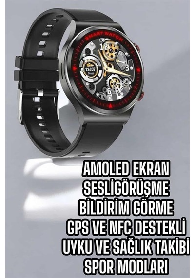 Bluetooth Bağlantılı Akıllı Saat Tüm Telefonlara Uyumlu Değiştirilebilir Kordon