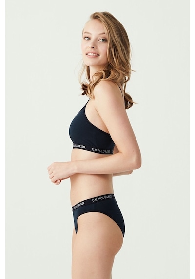 U.S. Polo Assn. Kadın Lacivert Büstiyer Slip Set 65004 Lacivert