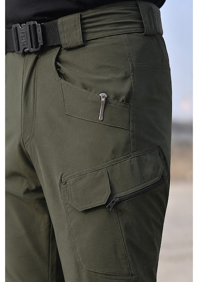 Modmen Erkek Taktik Outdoor Kargo Pantolon Çok Cepli Esnek Günlük Ve Outdoor Kullanım Haki